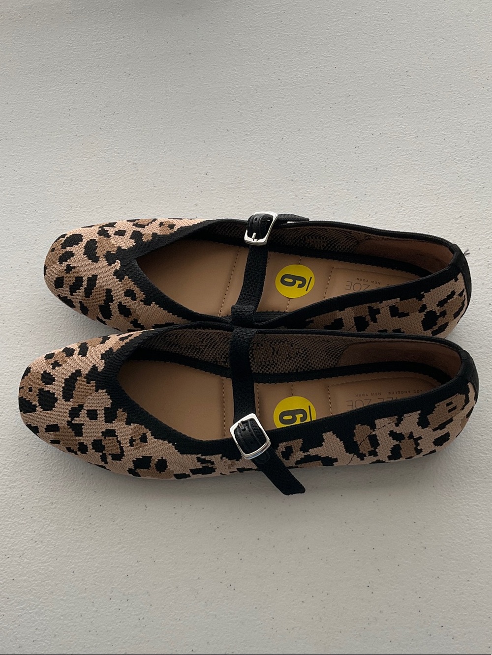 Rachel Zoe Black and Beige Leopard Mary Jane Flats (NWOT) - Picture 2 of 5